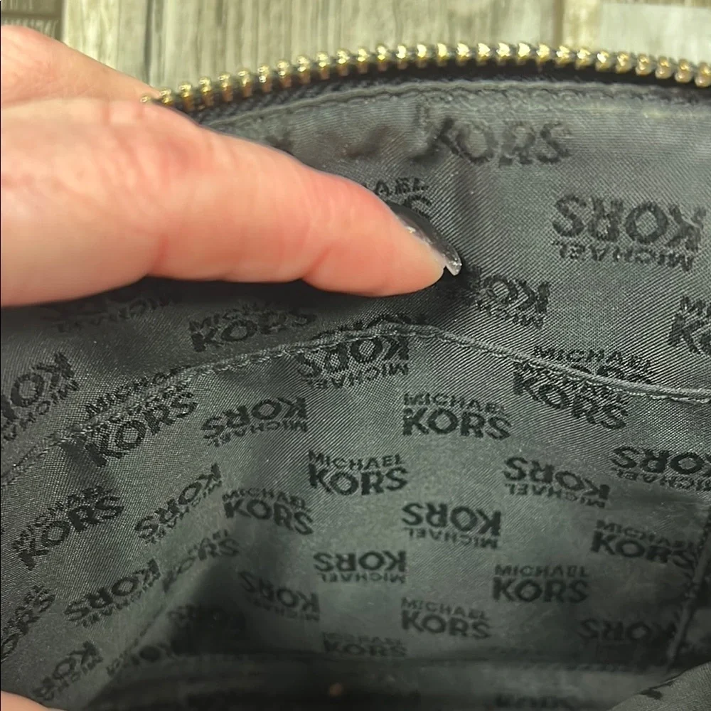 Michael Kors Black Crossbody Bag with Signature Monogram